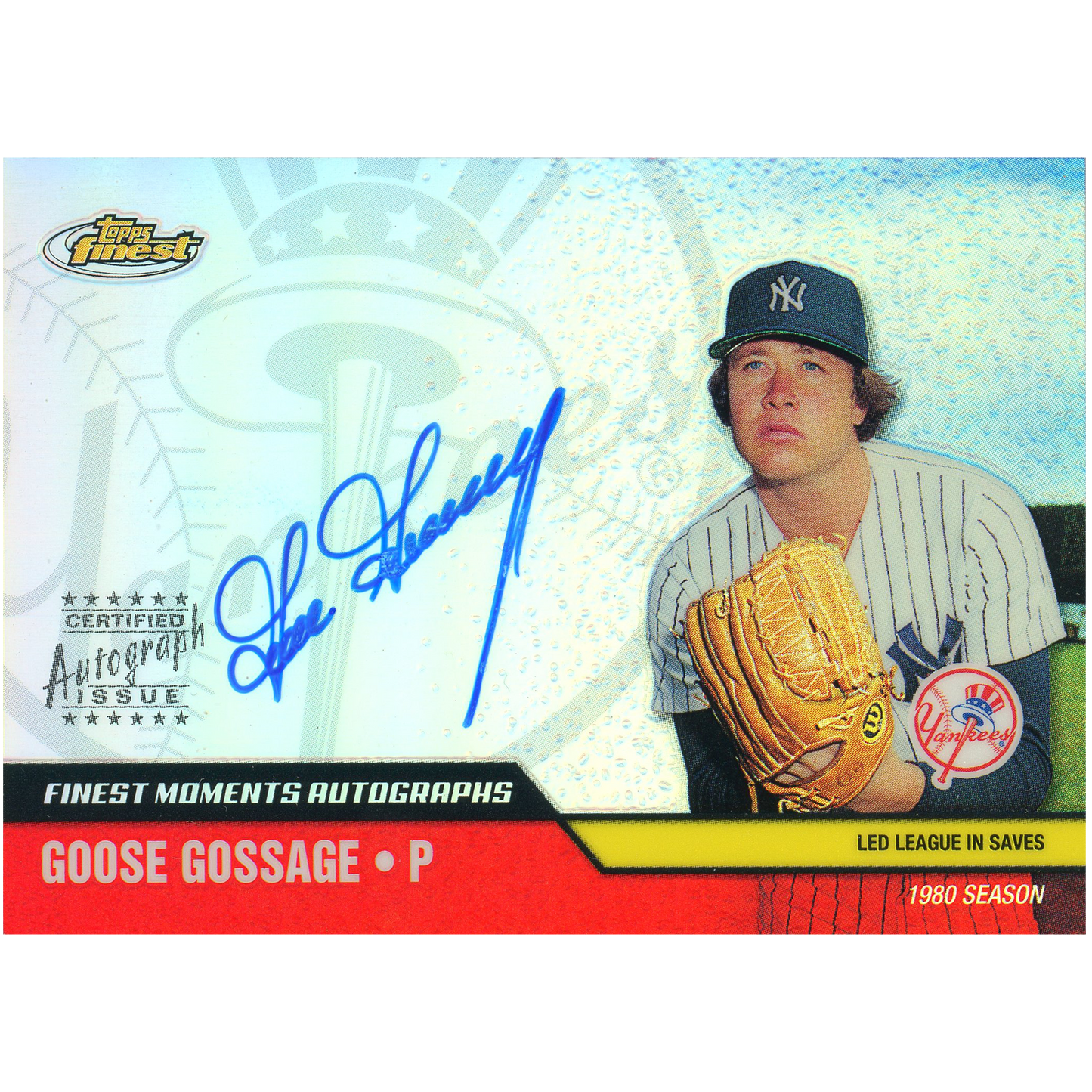2002 Topps Finest Goose Goosage Autograph