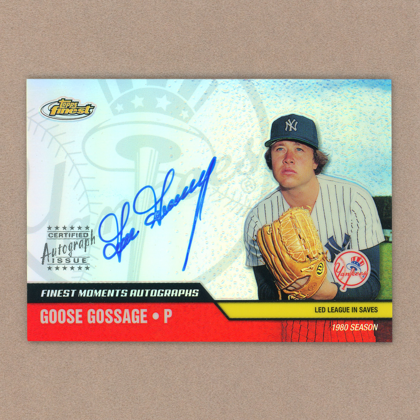 2002 Topps Finest Goose Goosage Autograph