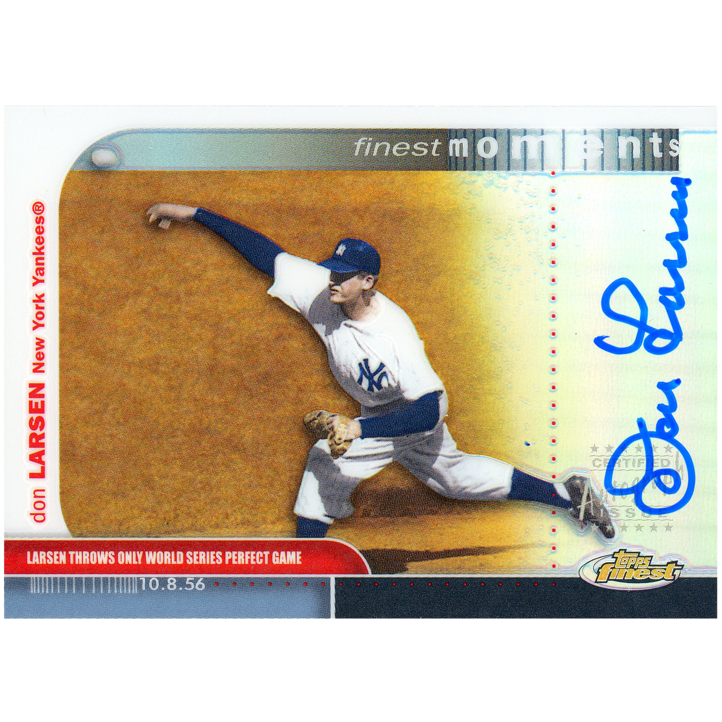 2003 Topps Finest Don Larsen Autograph