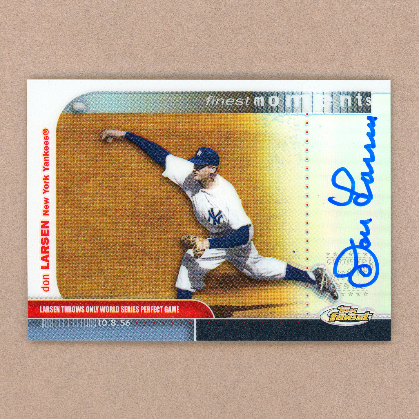 2003 Topps Finest Don Larsen Autograph