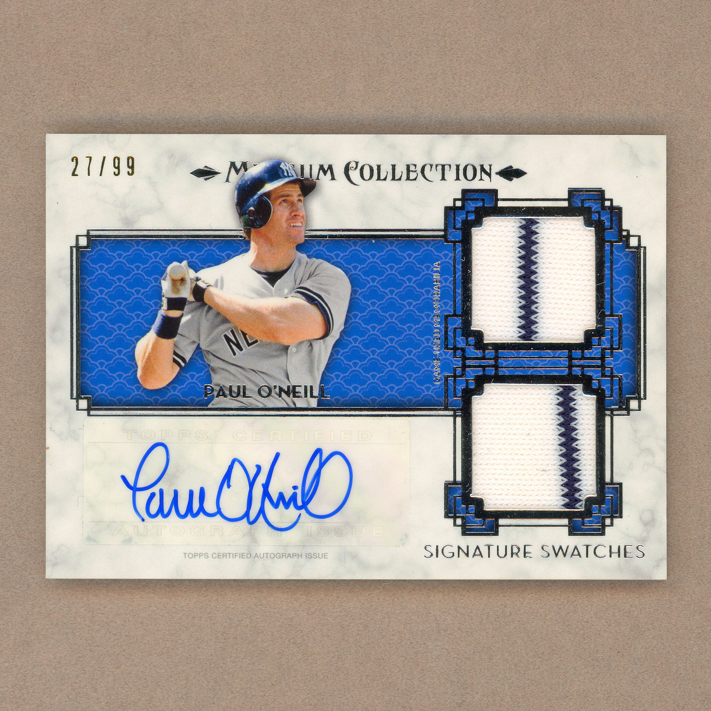 2014 Topps Museum Collection Paul O'Neill Dual Relic