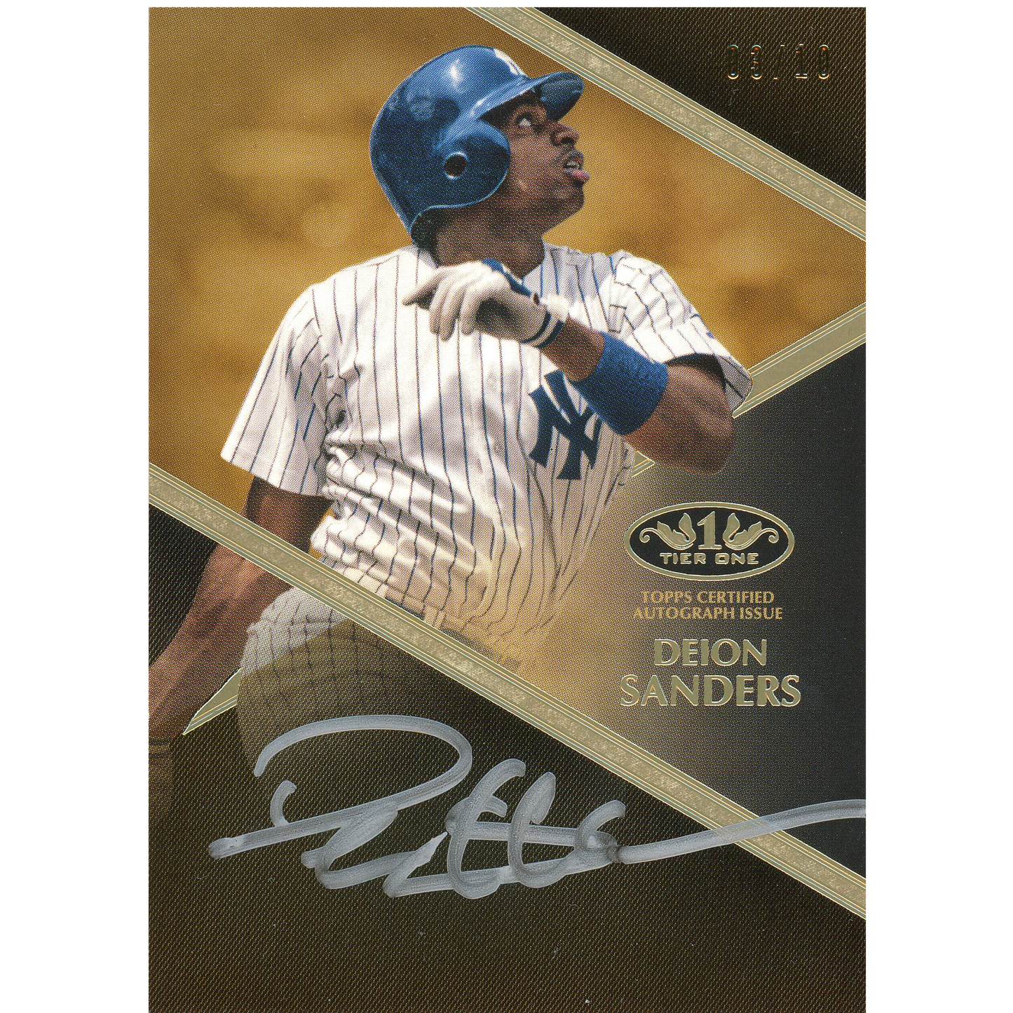 2019 Topps Tier One Deion Sanders Autograph (Silver Ink)