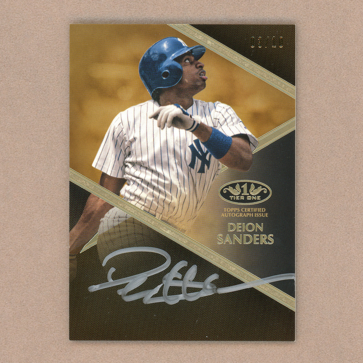 2019 Topps Tier One Deion Sanders Autograph (Silver Ink)