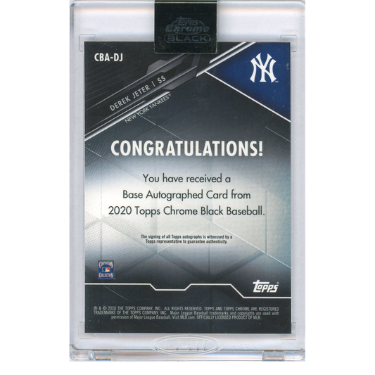 2020 Topps Chrome Black Derek Jeter Autograph