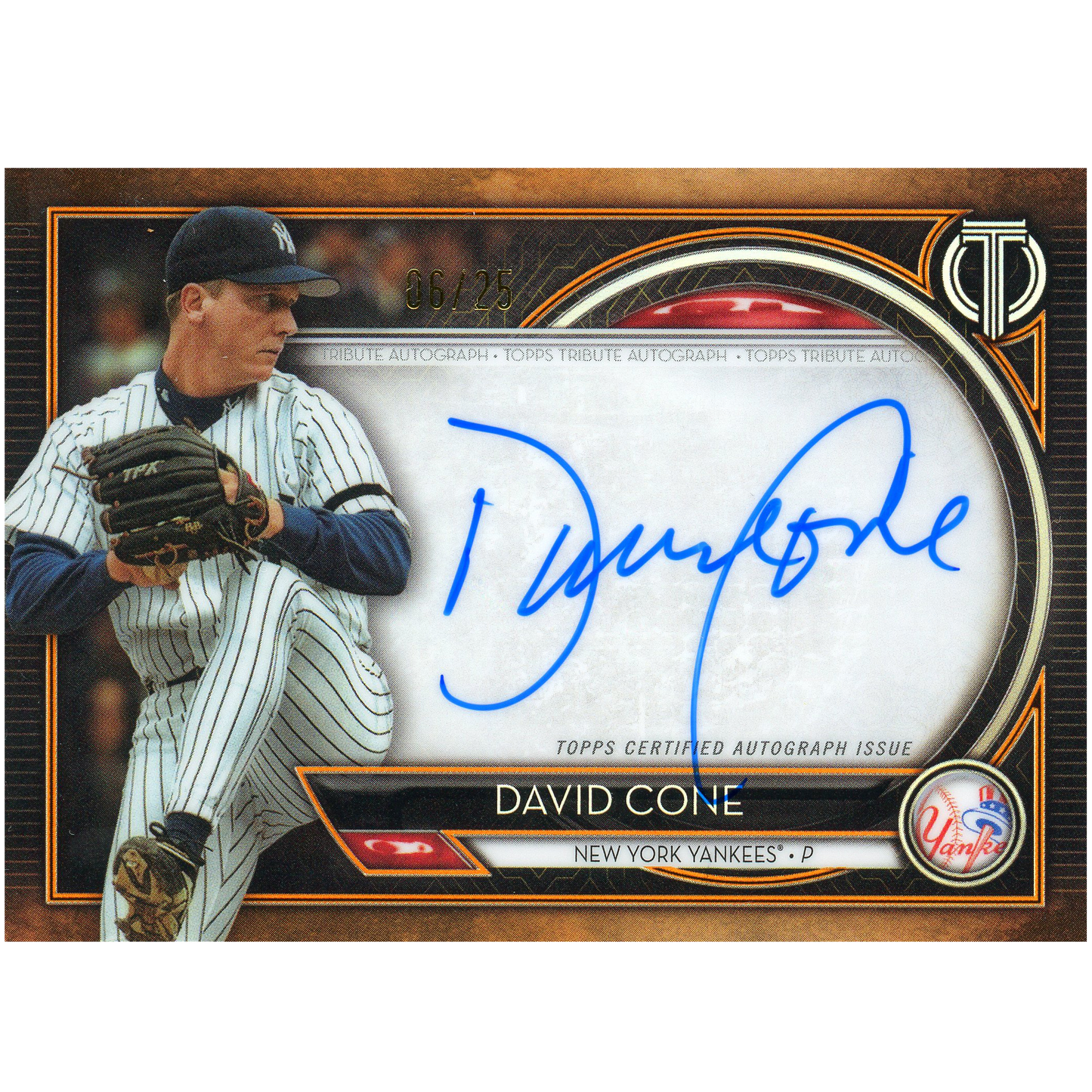 2020 Topps Tribute David Cone Autograph (Orange)