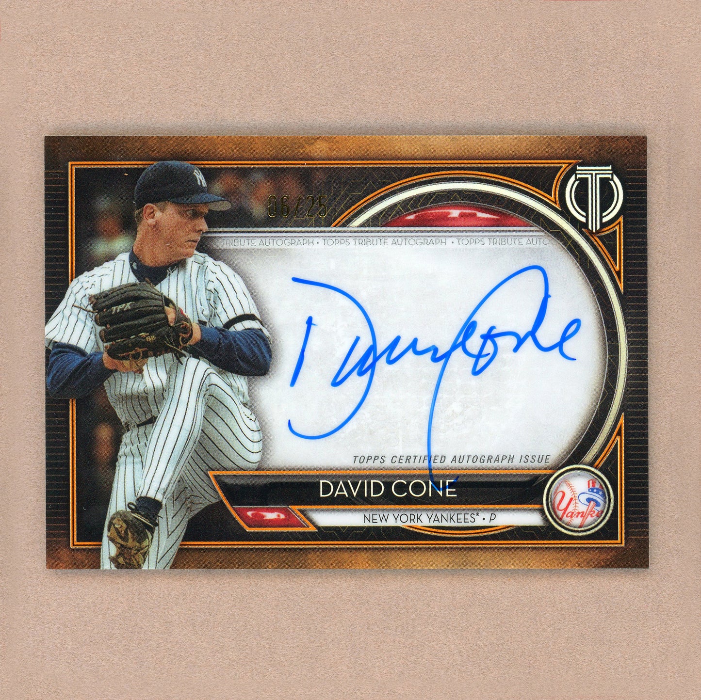 2020 Topps Tribute David Cone Autograph (Orange)