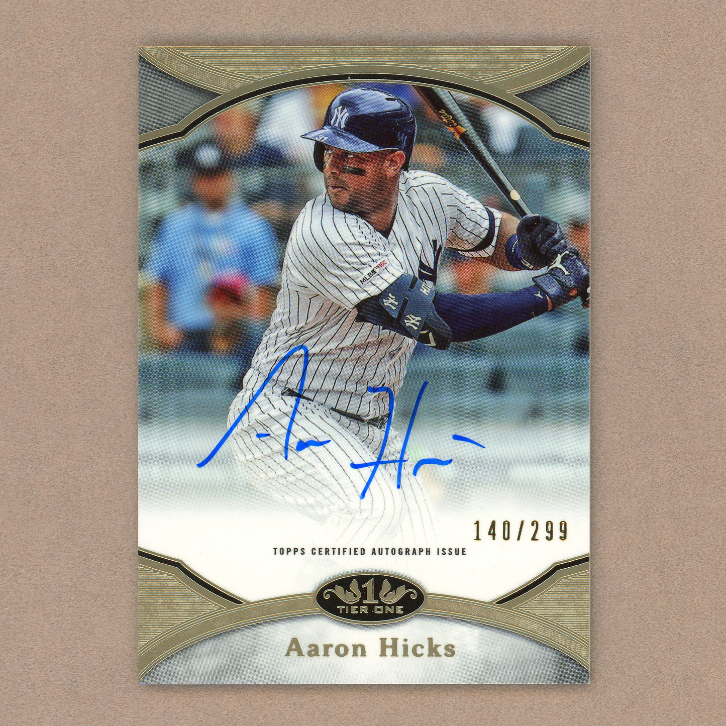 2020 Topps Tier One Aaron Hicks Autograph