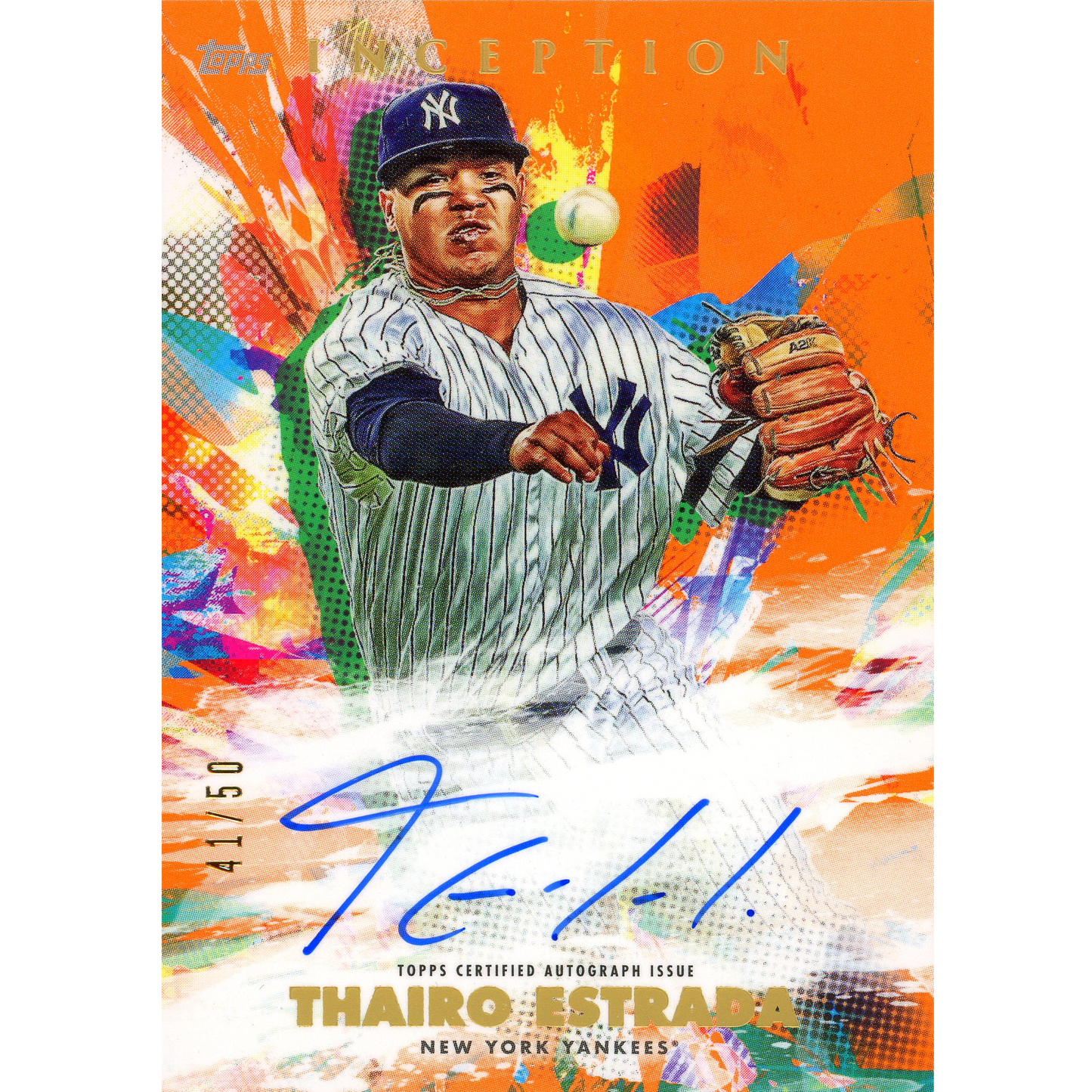 2020 Topps Inception Thairo Estrada Auto (Orange)