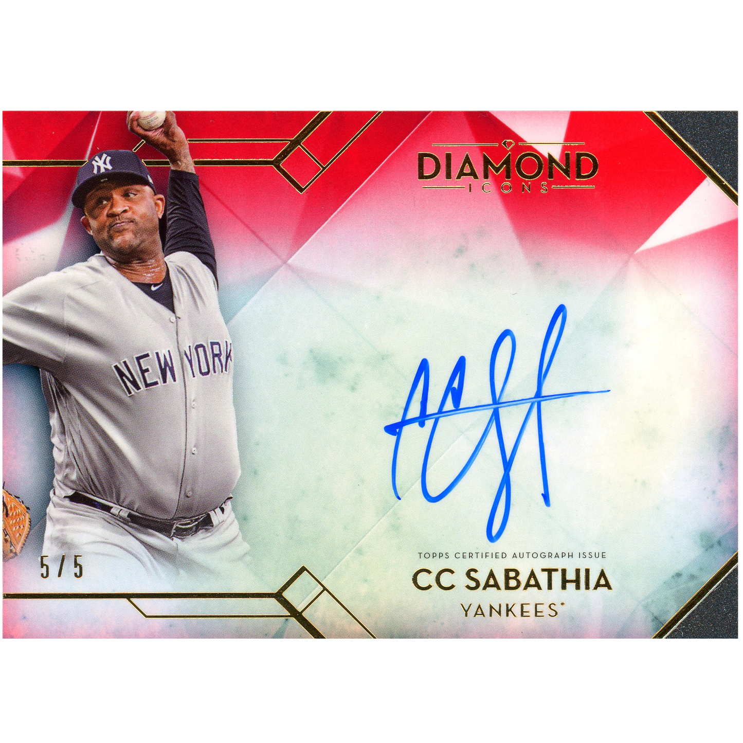 2020 Topps Diamond Icons C.C. Sabathia Autograph (Red)