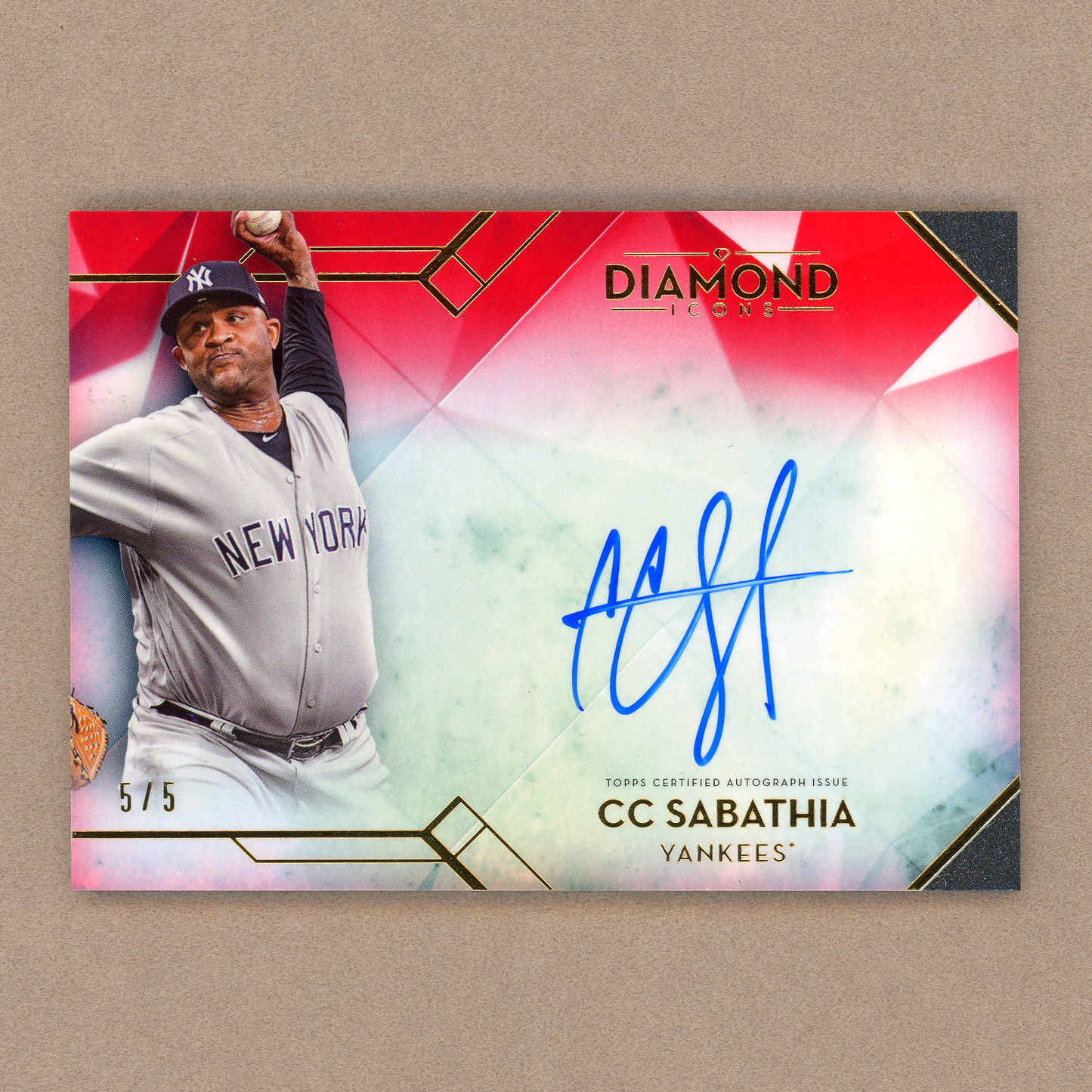 2020 Topps Diamond Icons C.C. Sabathia Autograph (Red)