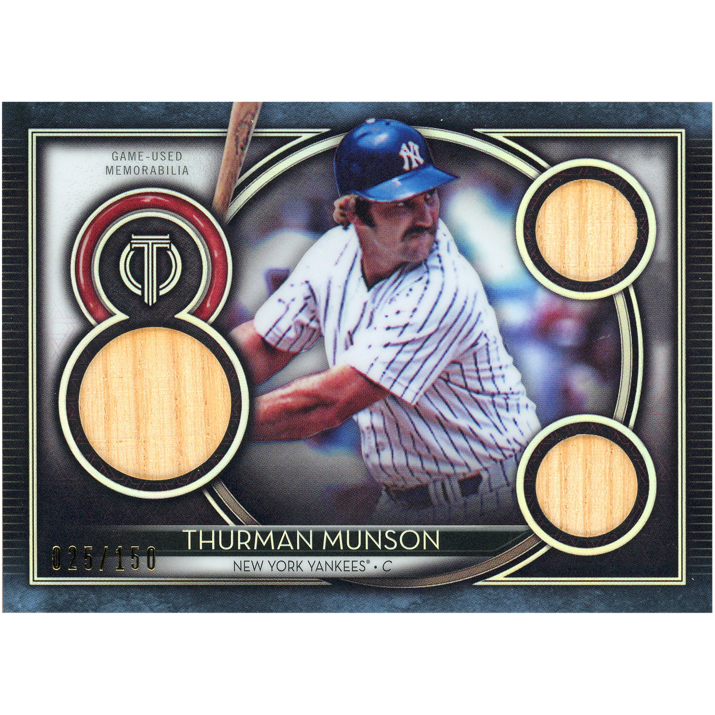 2020 Topps Tribute Thurmon Munson (Triple Relic)