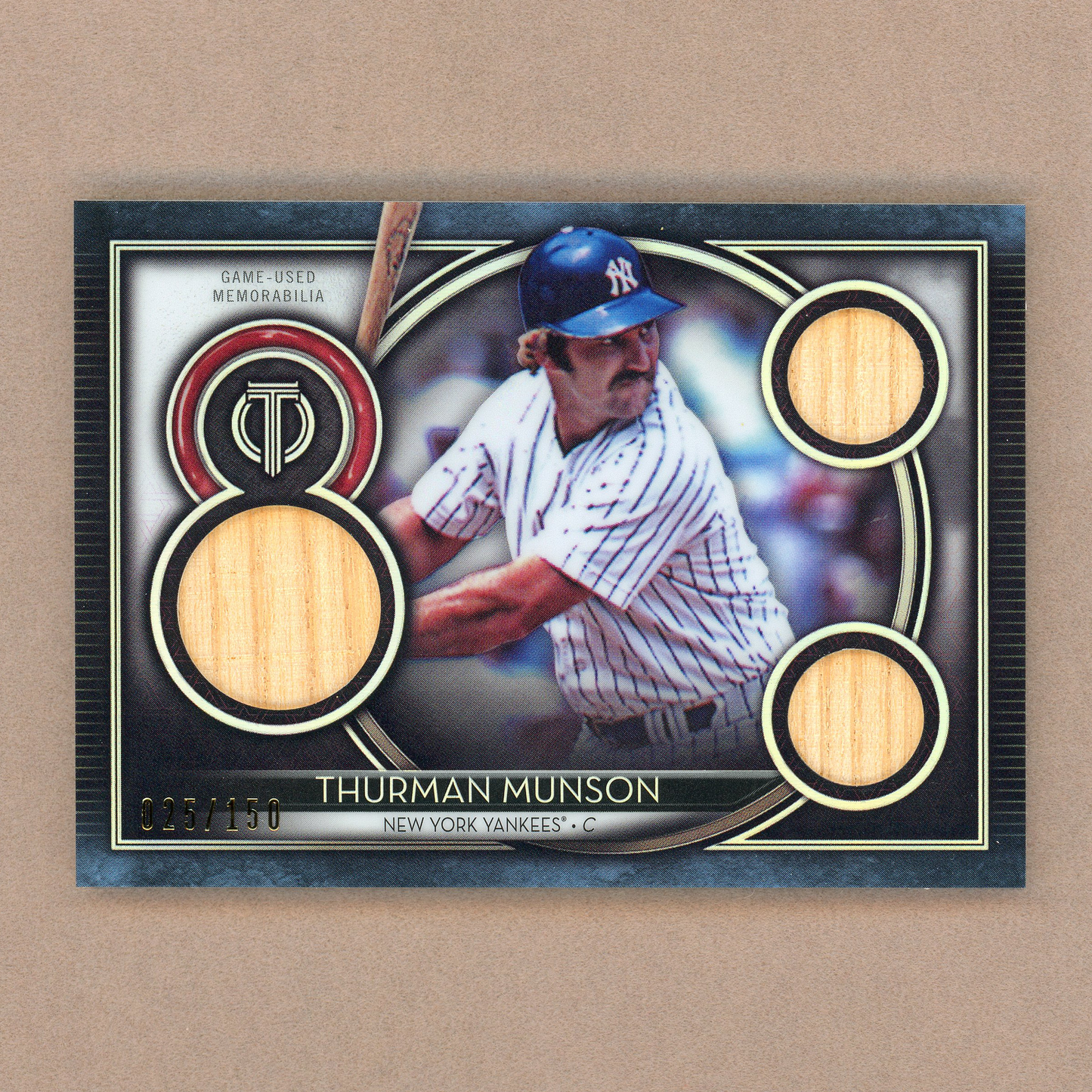 2020 Topps Tribute Thurmon Munson (Triple Relic)