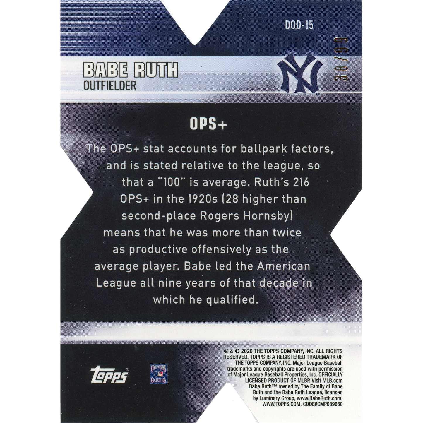 2020 Topps Chrome Babe Ruth Decade of Dominance