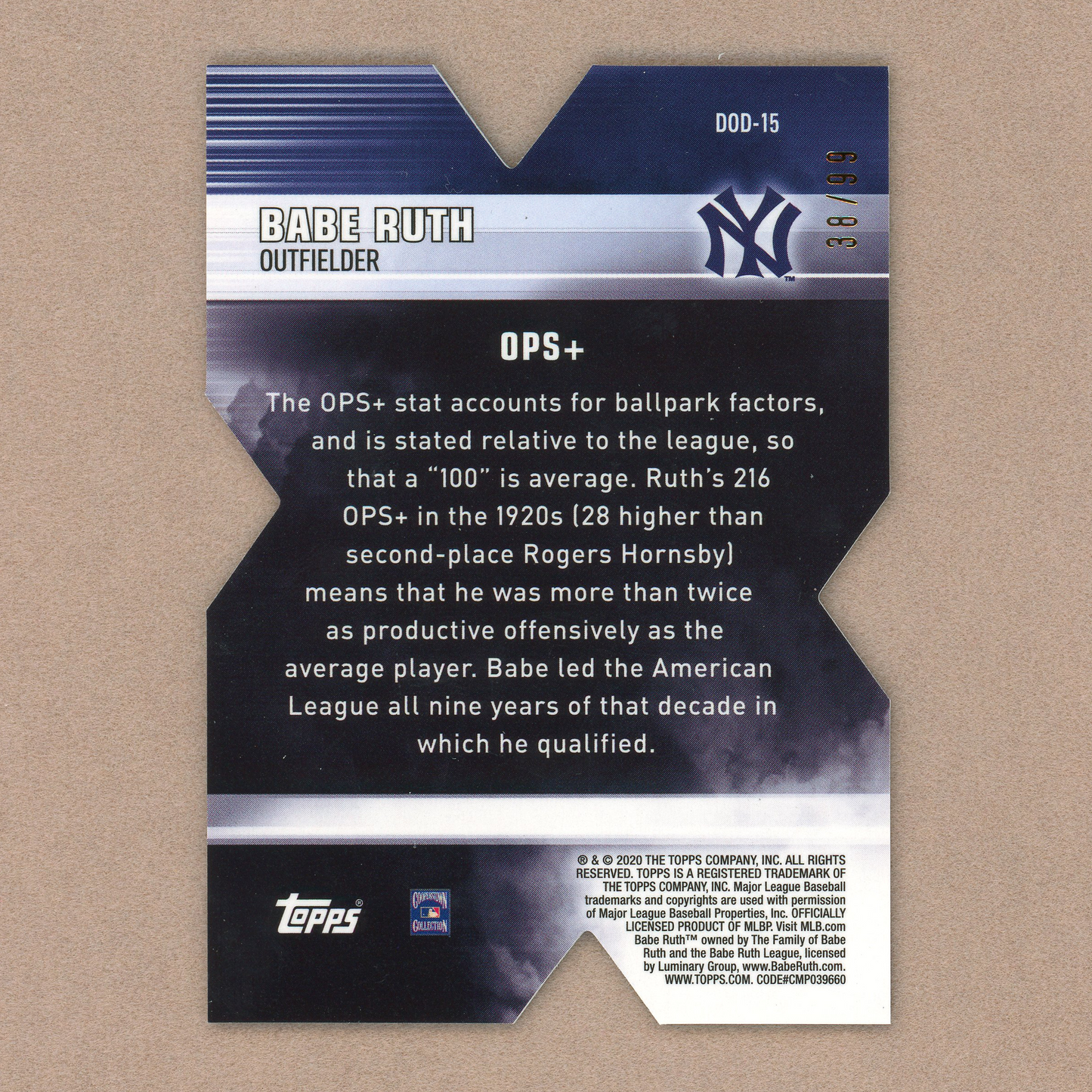 2020 Topps Chrome Babe Ruth Decade of Dominance