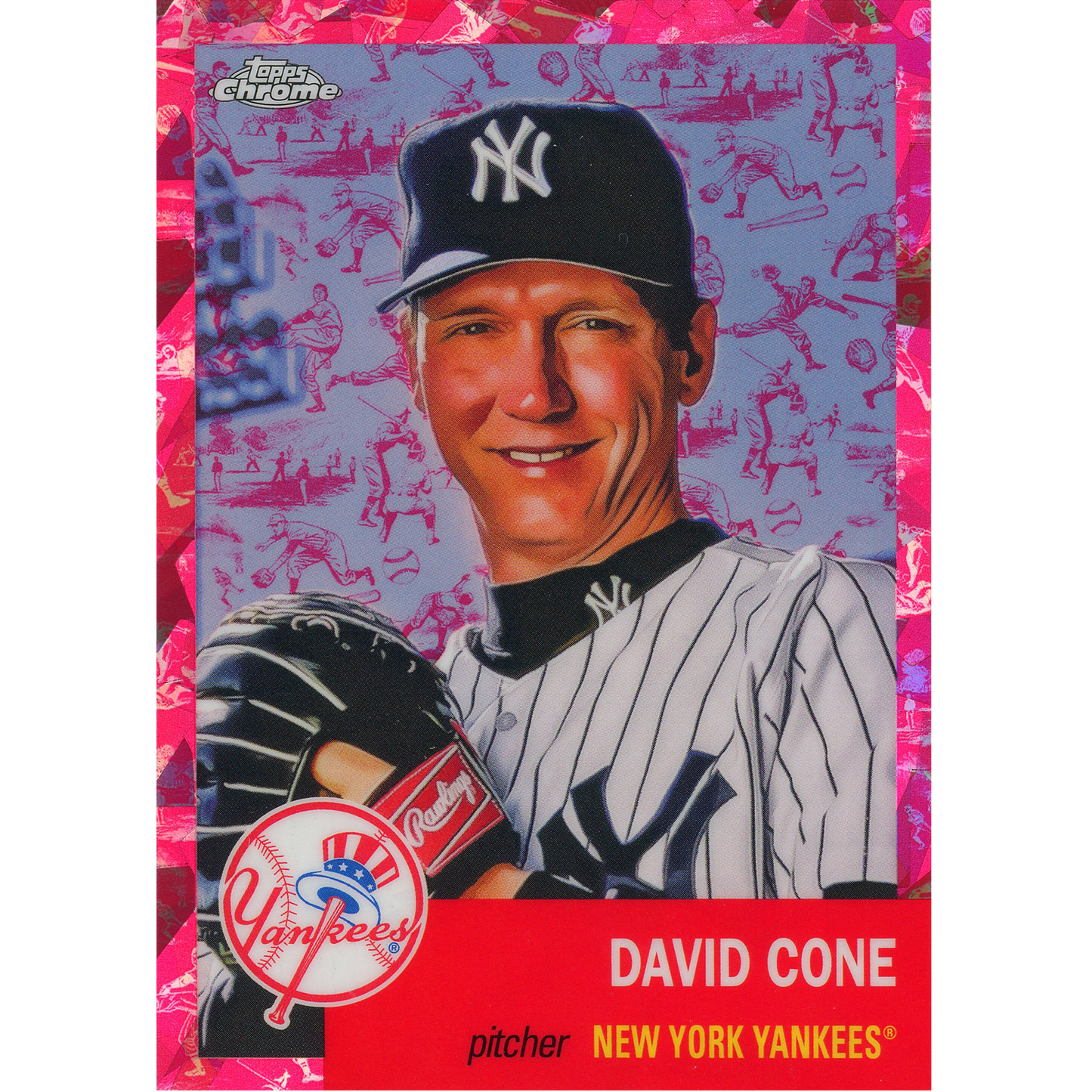 2022 Topps Chrome Platinum Anniversary David Cone (Fuchsia)