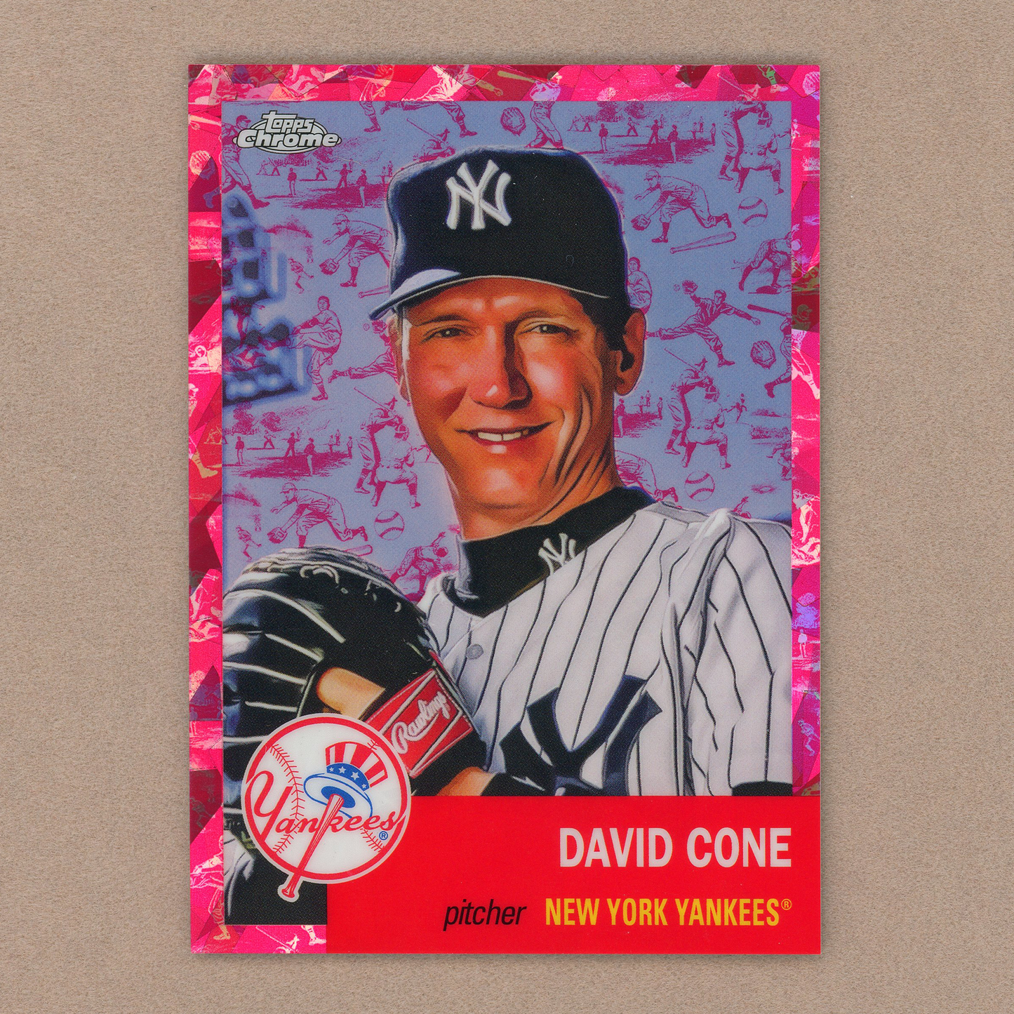 2022 Topps Chrome Platinum Anniversary David Cone (Fuchsia)