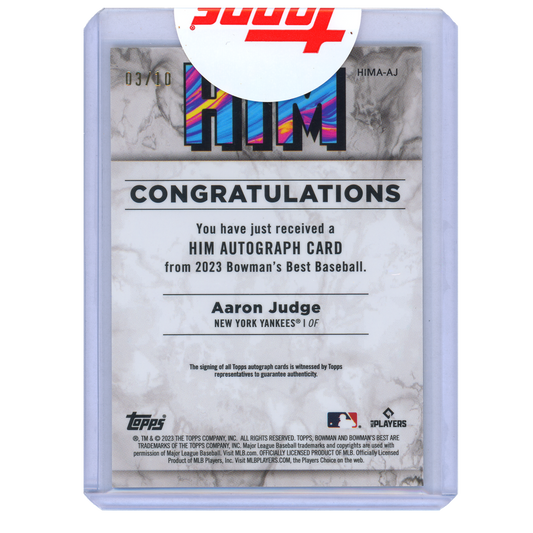 2023 Bowman's Best Aaron Judge HIM Autograph (Red)