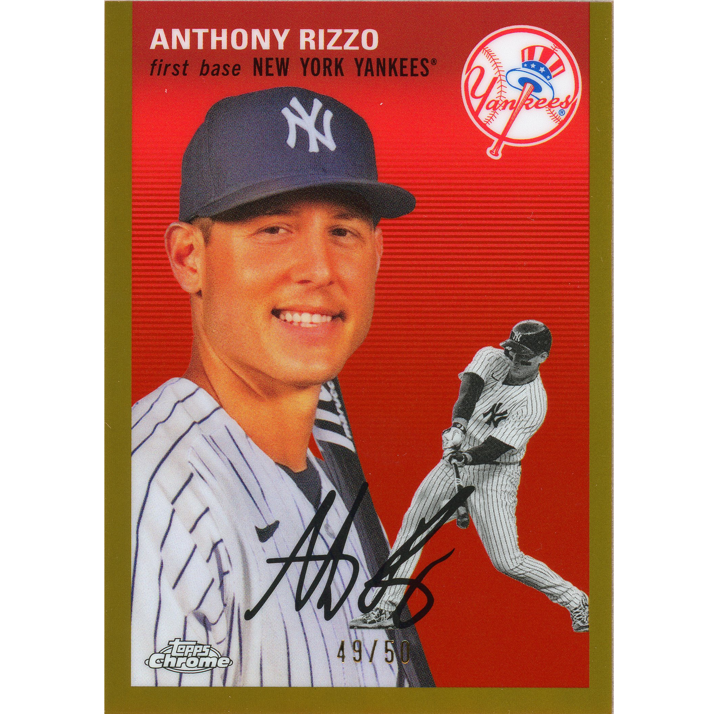 2023 Topps Chrome Platinum Anniversary Anthony Rizzo Gold