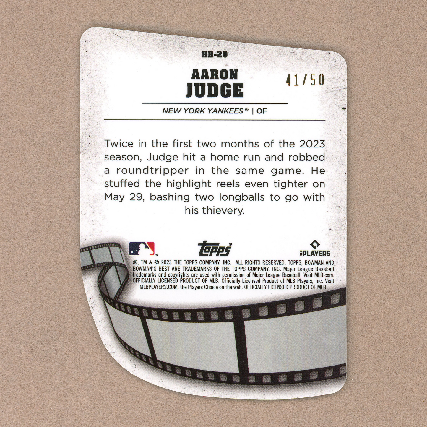 2023 Bowman's Best Aaron Judge Reel to Reel (Lava Refractor)