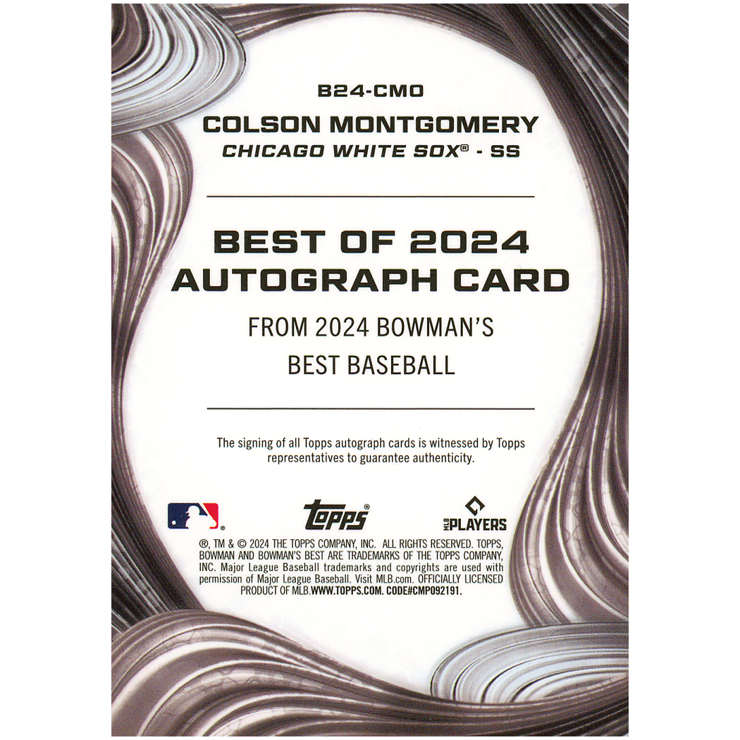 2024 Bowman's Best Colson Montgomery Autograph