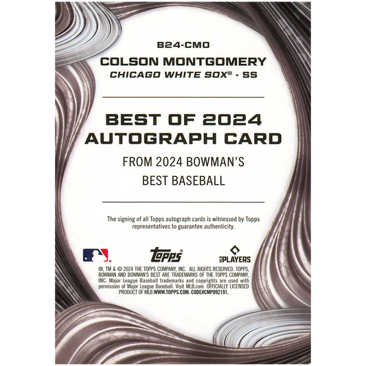 2024 Bowman's Best Colson Montgomery Autograph