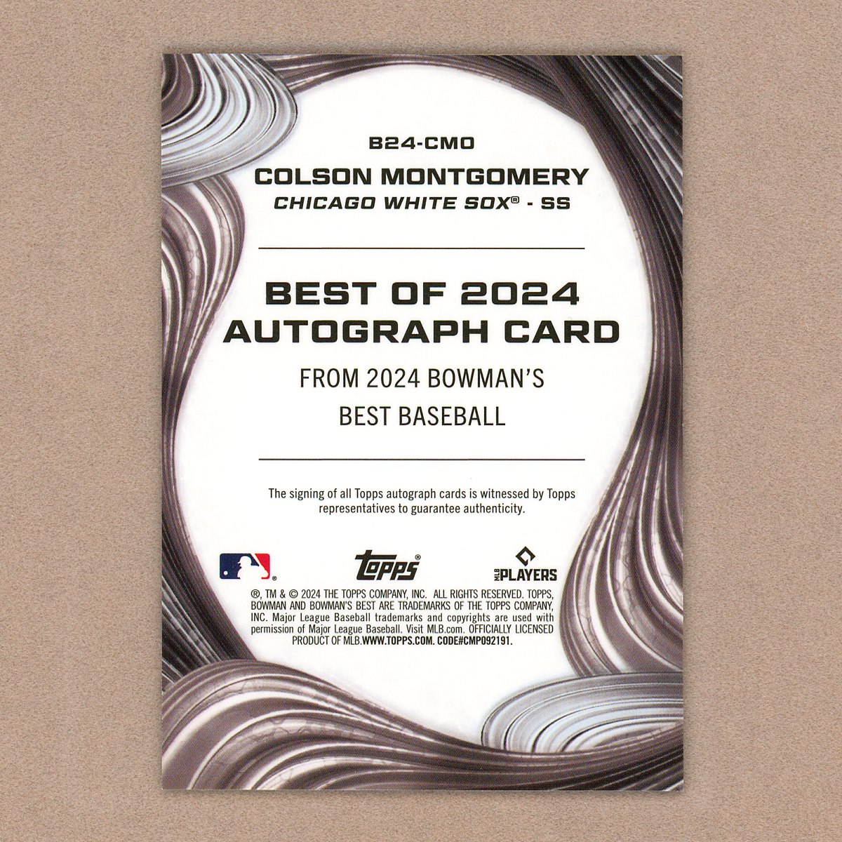 2024 Bowman's Best Colson Montgomery Autograph