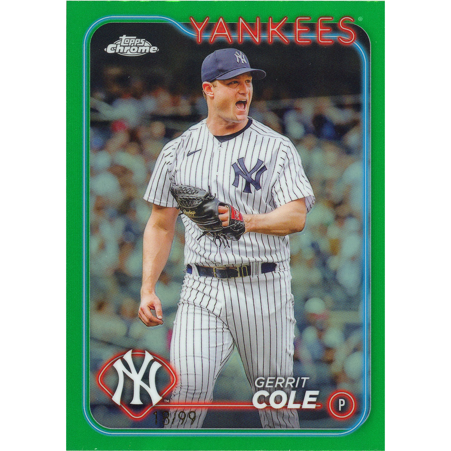 2024 Topps Chrome Gerrit Cole (Green Refractor)