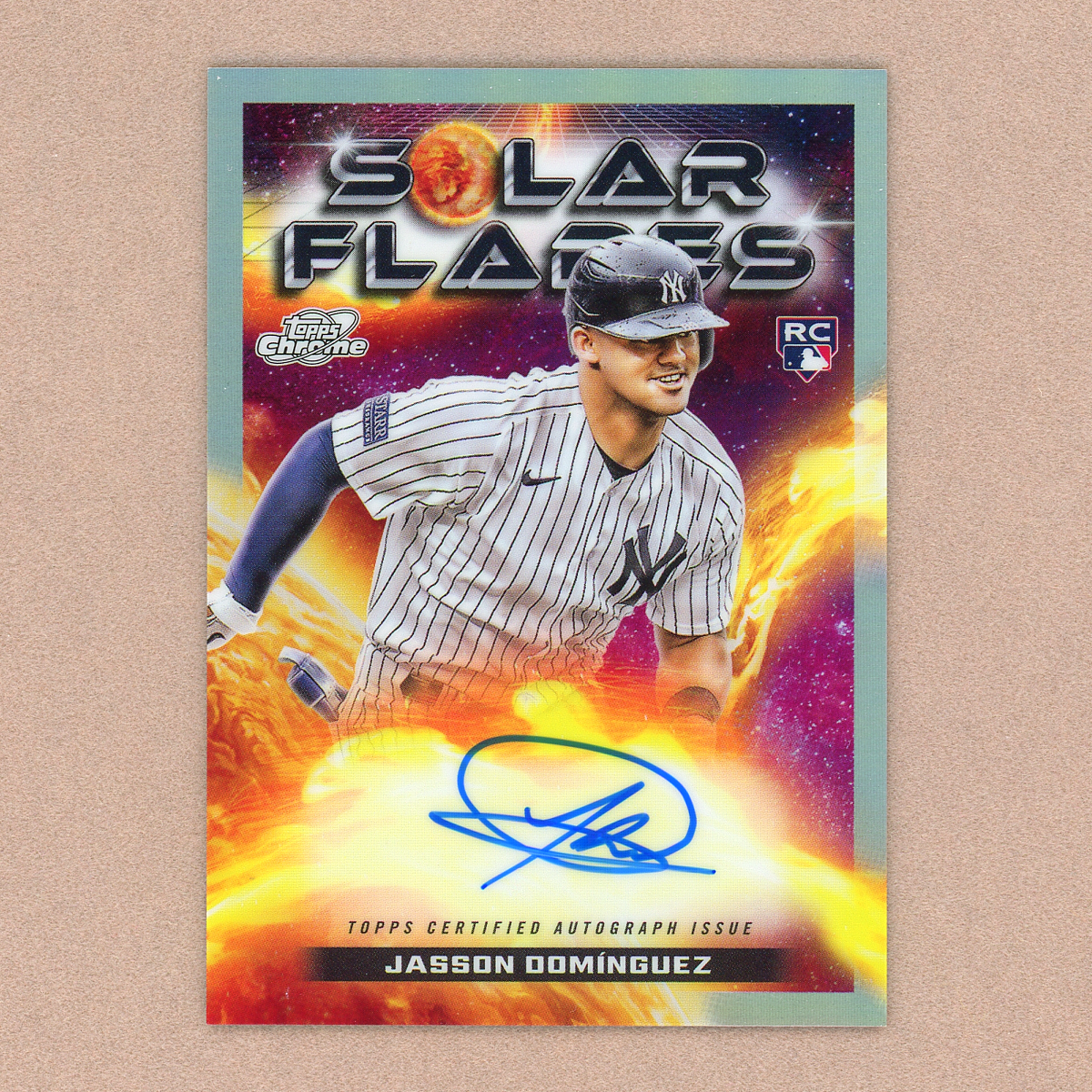 2024 Topps Cosmic Chrome Jasson Dominquez Solar Flare Autograph