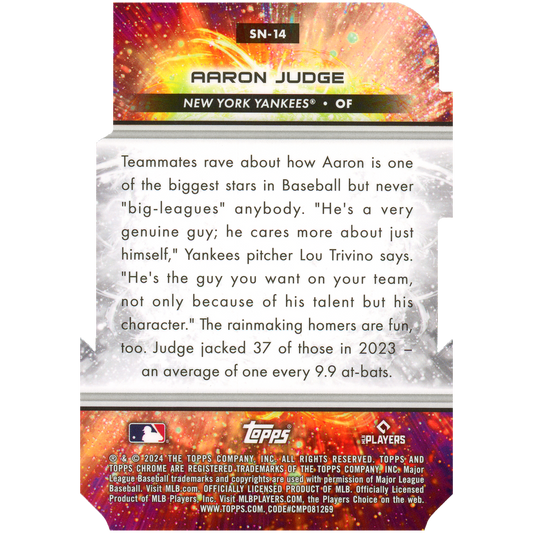 2024 Topps Cosmic Chrome Aaron Judge Stella Nova (SP)