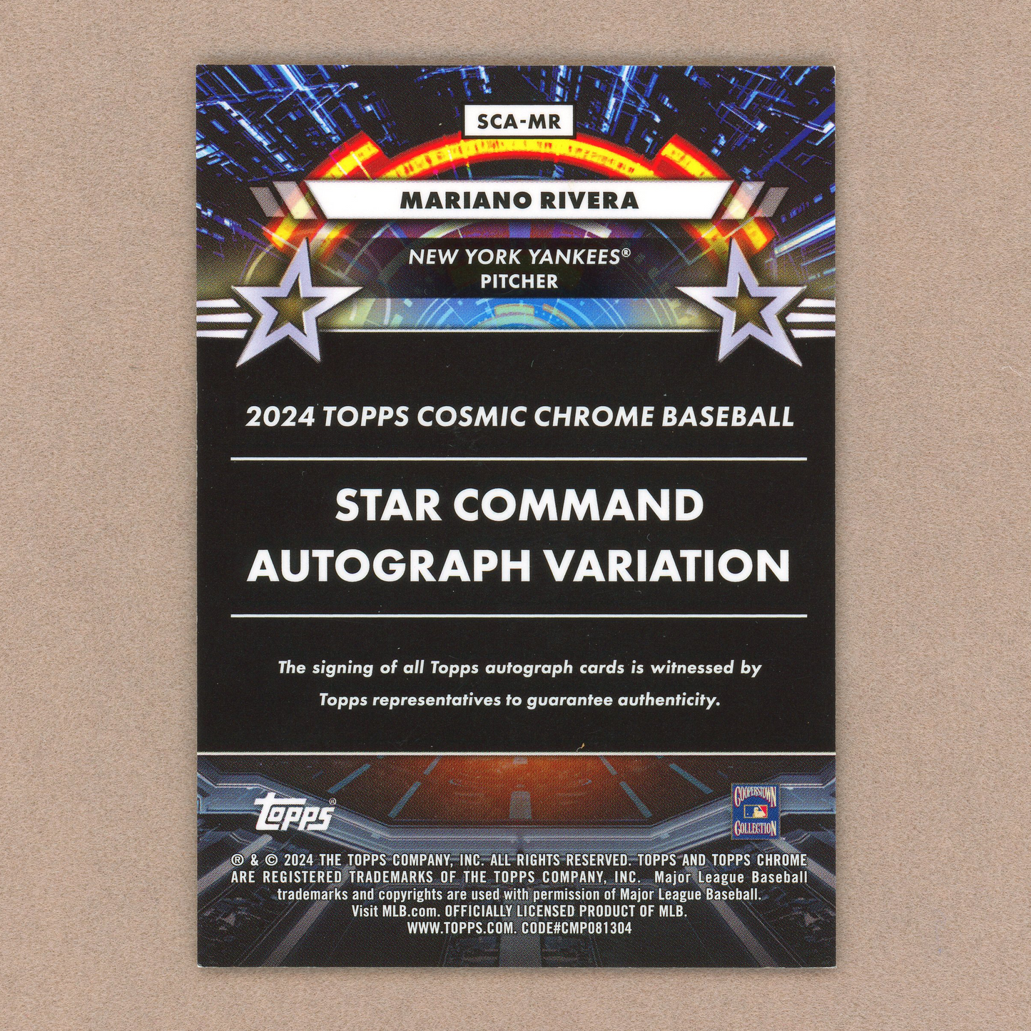 2024 Topps Cosmic Chrome Mariano Rivera Autograph (Gold)