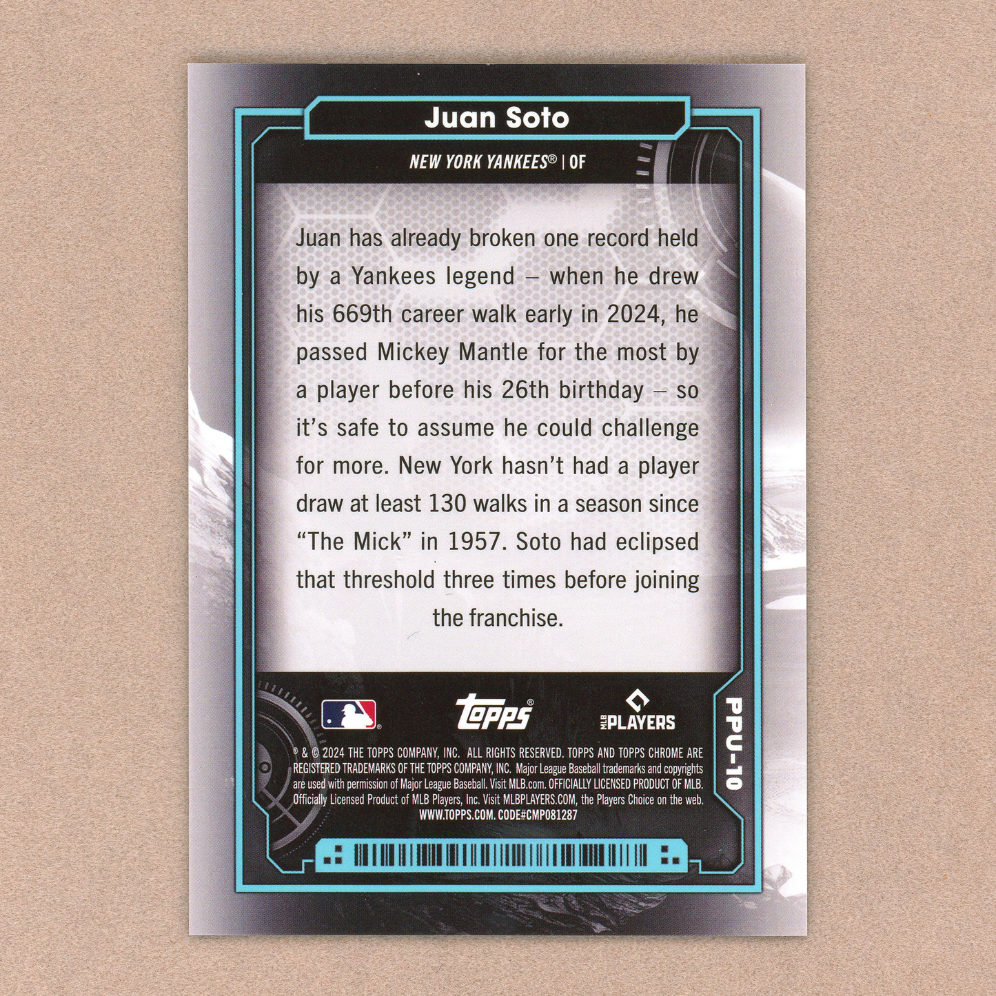 2024 Topps Cosmic Chrome Juan Soto Planetary Pursuit (Uranus)