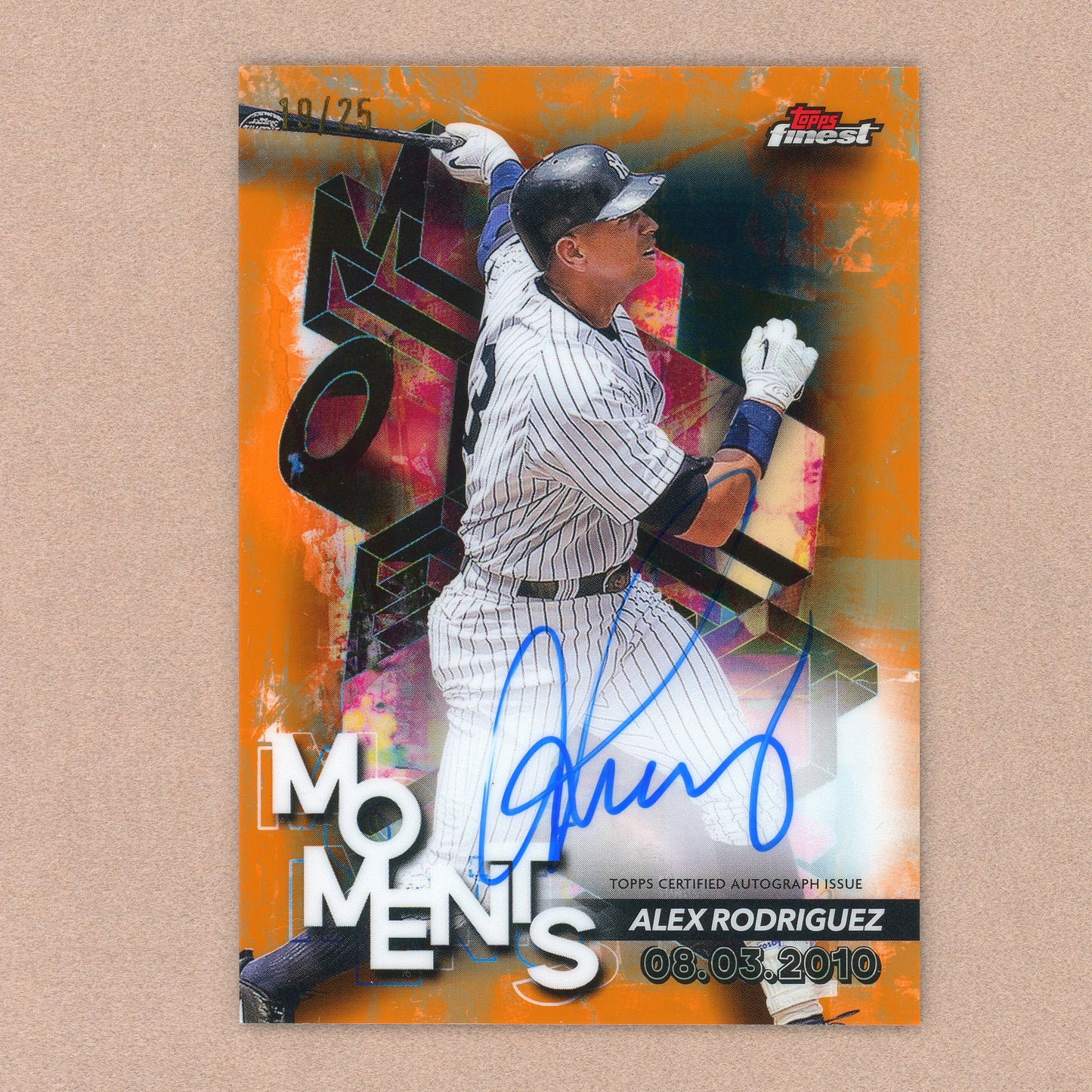 2024 Topps Finest Alex Rodriguez Autograph (Orange)