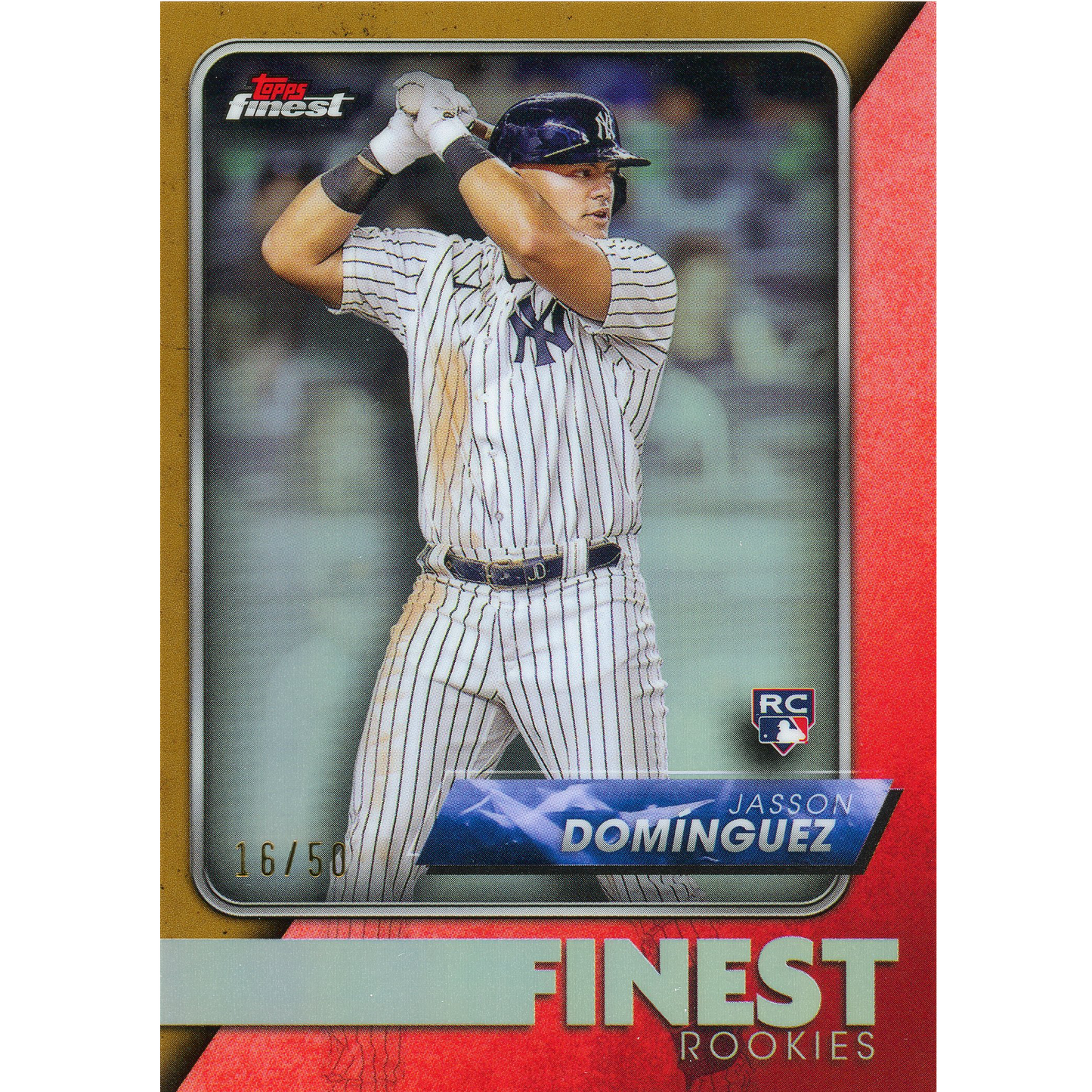 2023 Topps Finest Jasson Dominguez Finest Rookies (Gold)