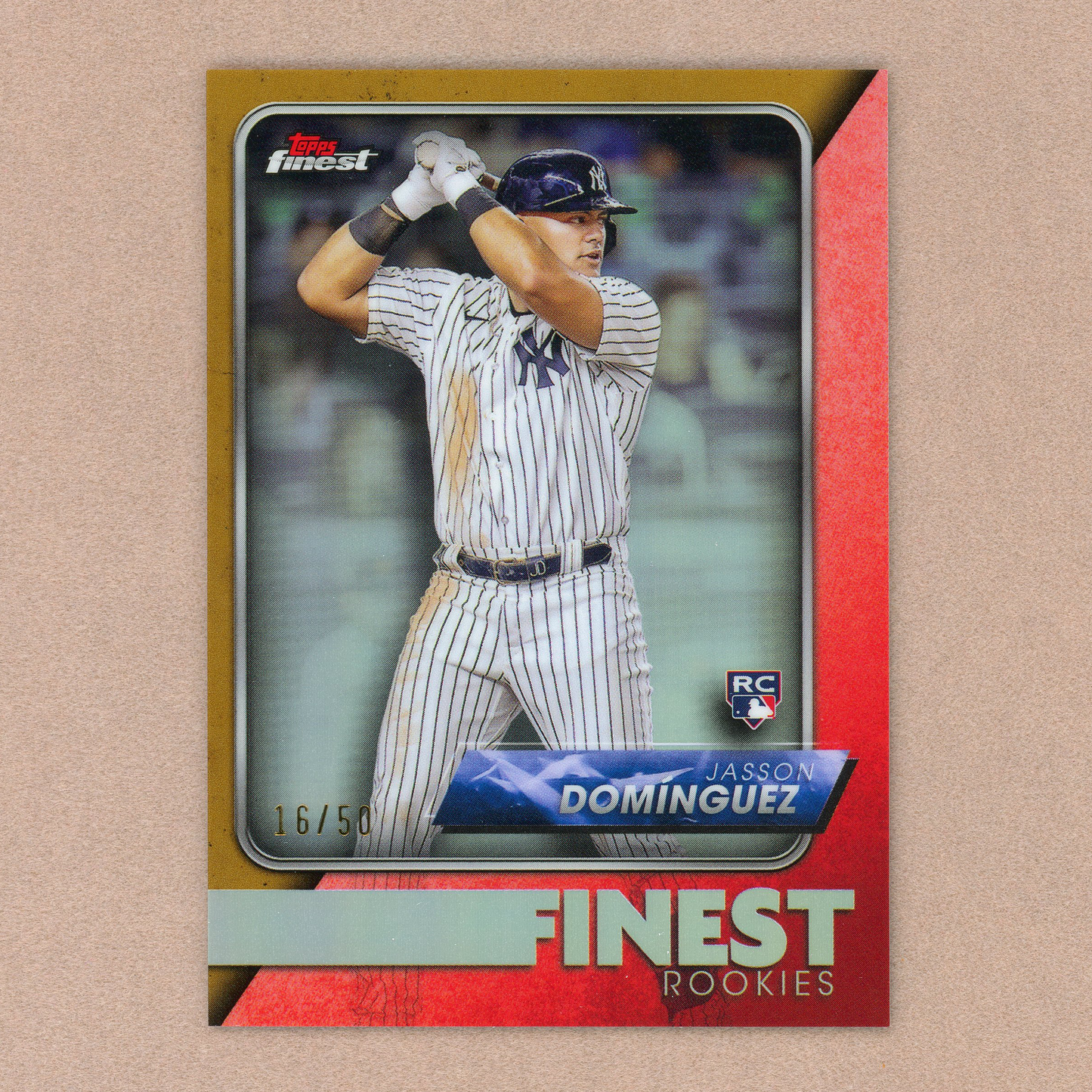 2023 Topps Finest Jasson Dominguez Finest Rookies (Gold)