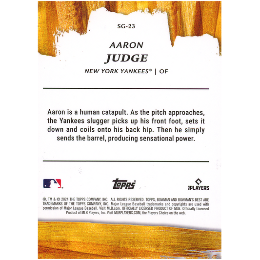 2024 Bowman's Best Aaron Judge Strokes (SP)