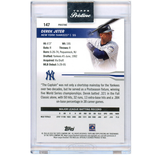 2024 Topps Pristine Derek Jeter (Purple Pristine)