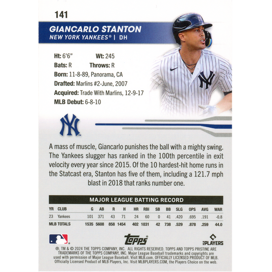 2024 Topps Pristine Giancarlo Stanton (Blue)