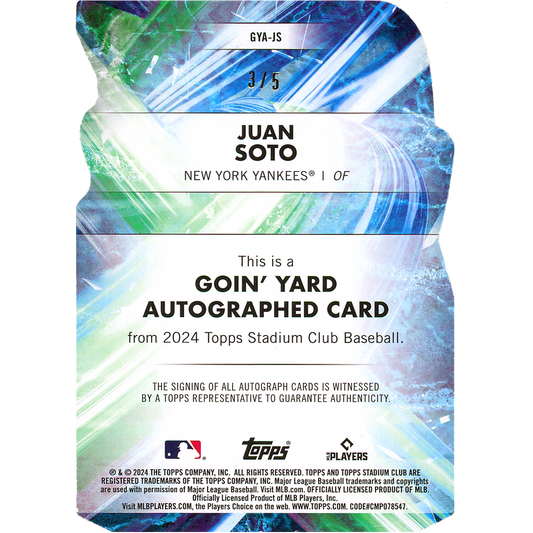 2024 Topps Stadium Club Juan Soto Autograph (Green)