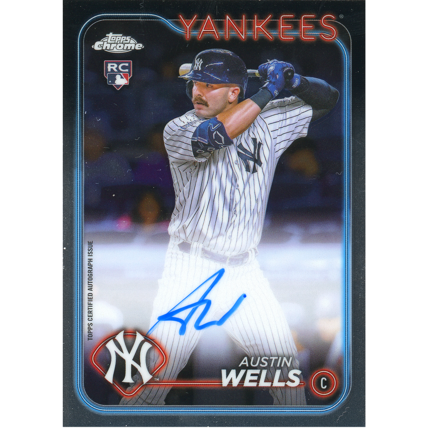 2024 Topps Chrome Austin Wells Autograph (Rookie Card)