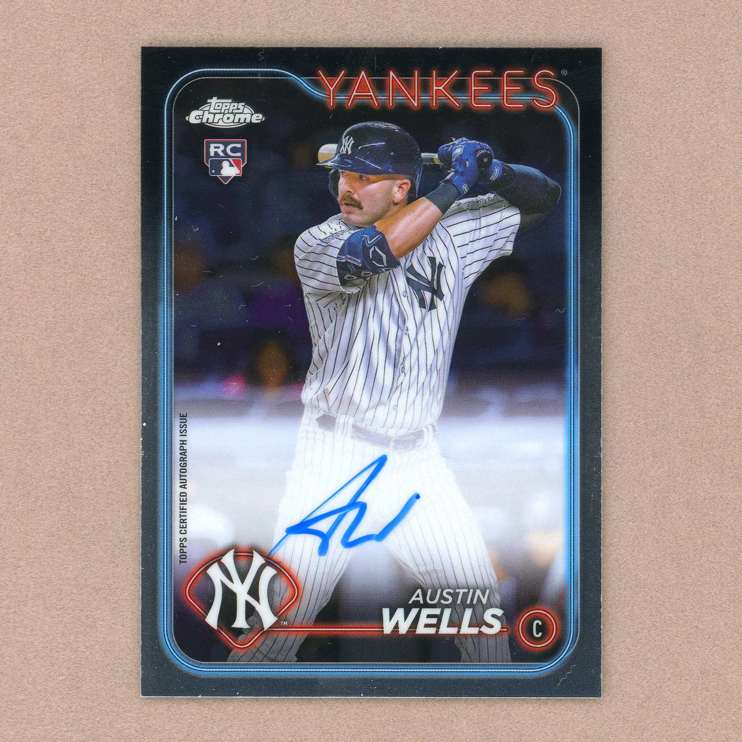 2024 Topps Chrome Austin Wells Autograph (Rookie Card)