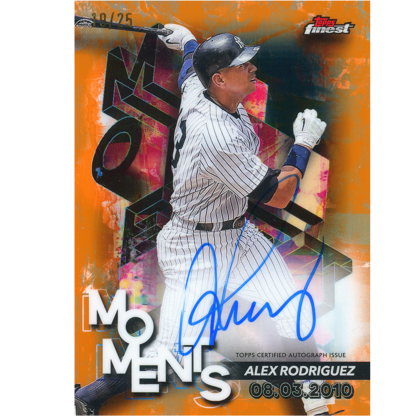 2024 Topps Finest Alex Rodriguez Autograph (Orange)