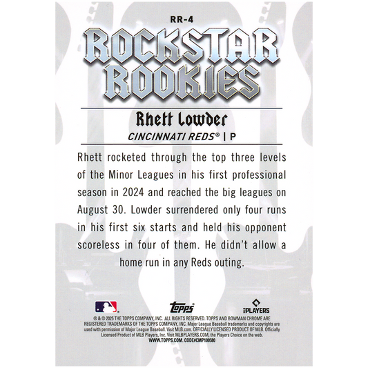 2025 Bowman Chrome Rhett Lowder Rockstar RC