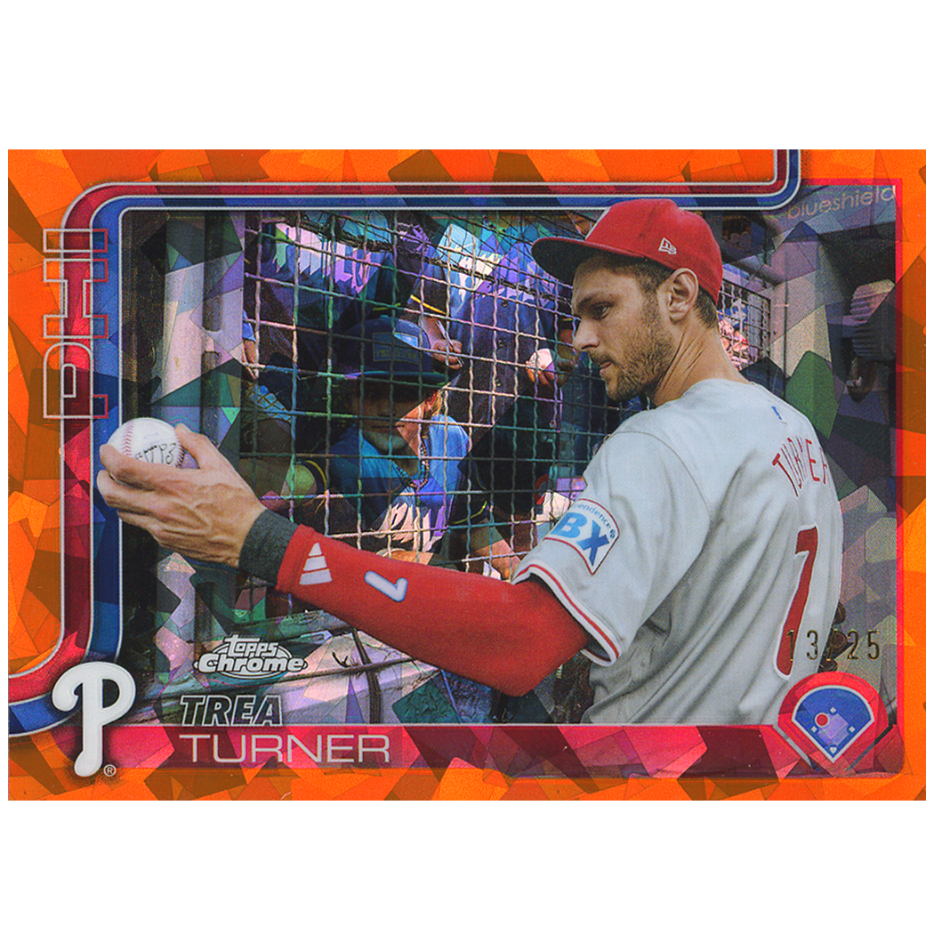 2025 Topps Chrome Sapphire Trea Turner Variation (Orange)