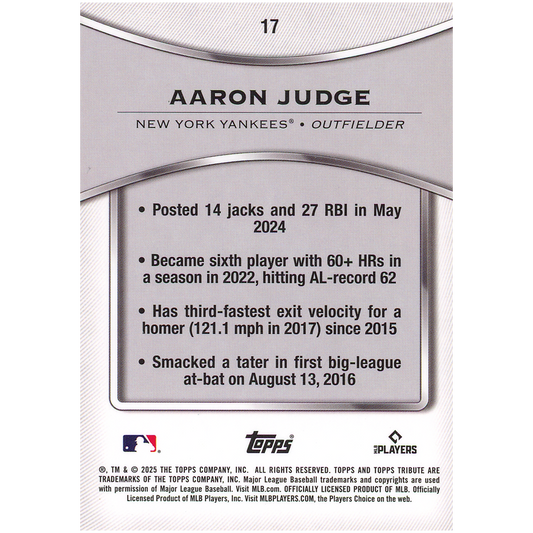 2025 Topps Tribute Aaron Judge