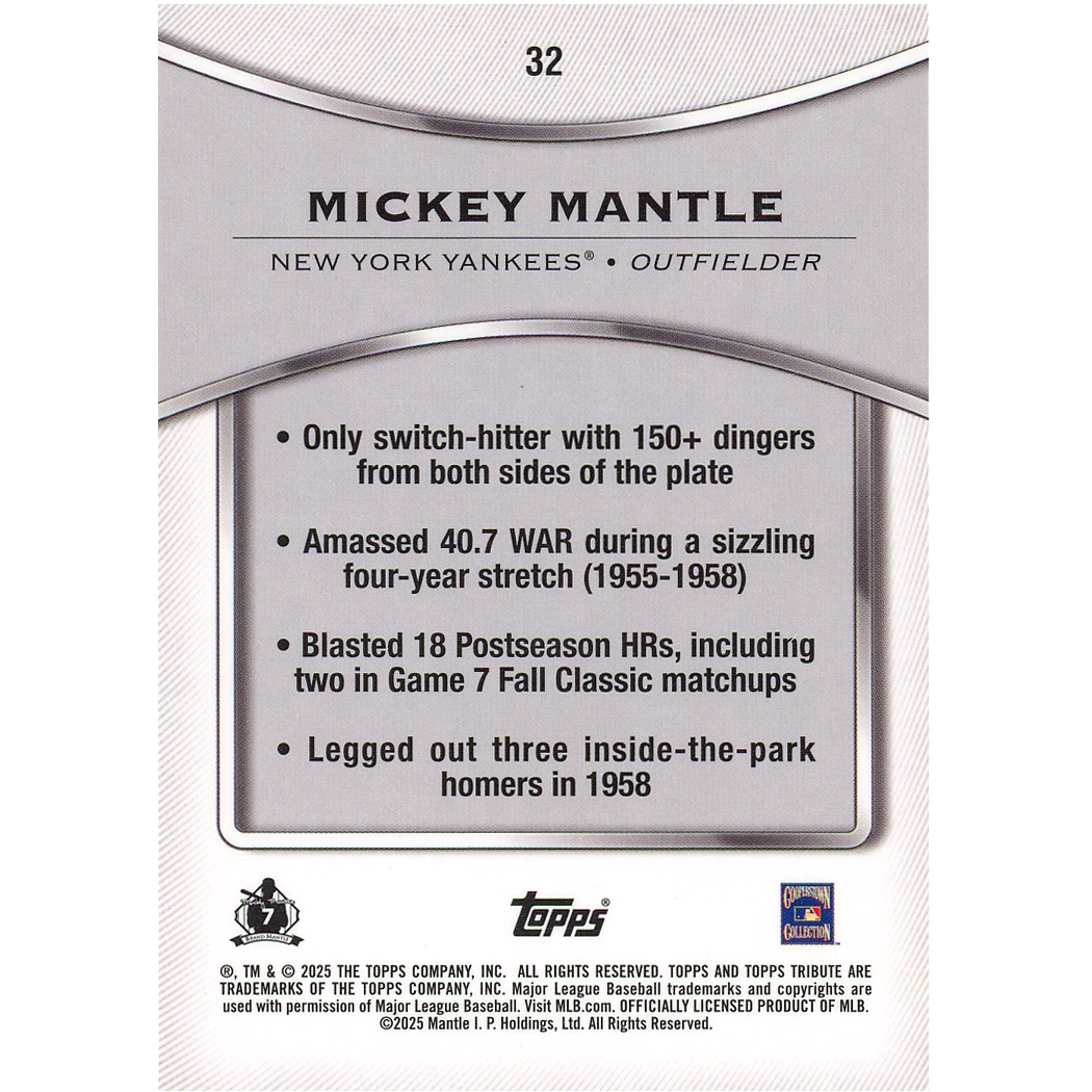 2025 Topps Tribute Mickey Mantle