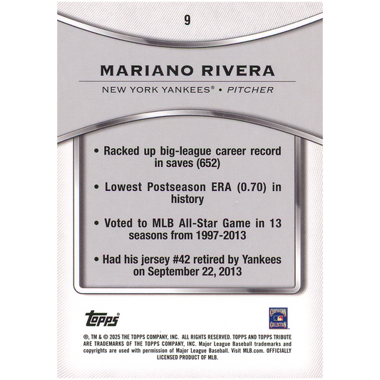 2025 Topps Tribute Mariano Rivera