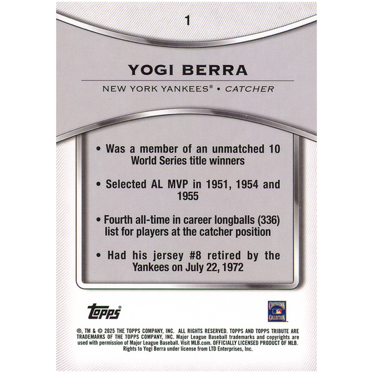 2025 Topps Tribute Yogi Berra