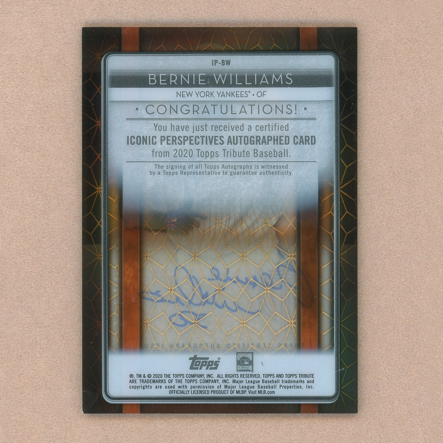 2020 Topps Tribute Bernie Williams Autograph