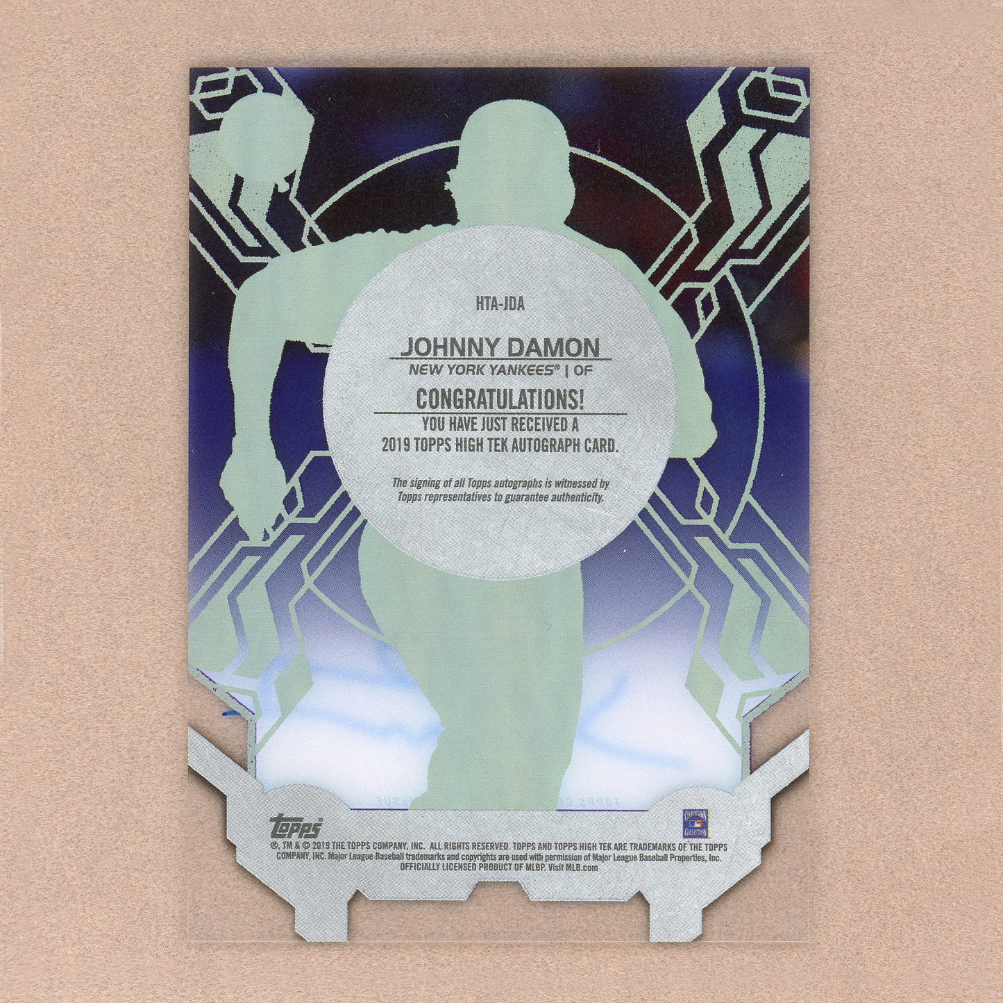 2019 Topps High Tek Johnny Damon Autograph