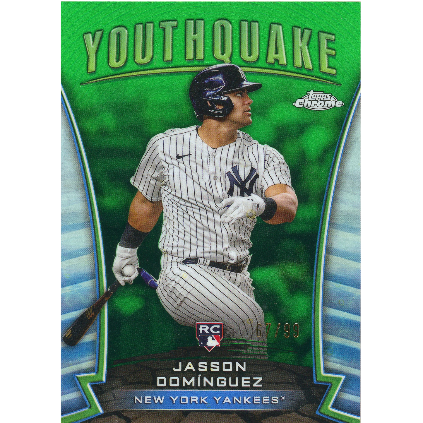 2024 Topps Chrome Jasson Dominguez Youthquake (Green Refractor)